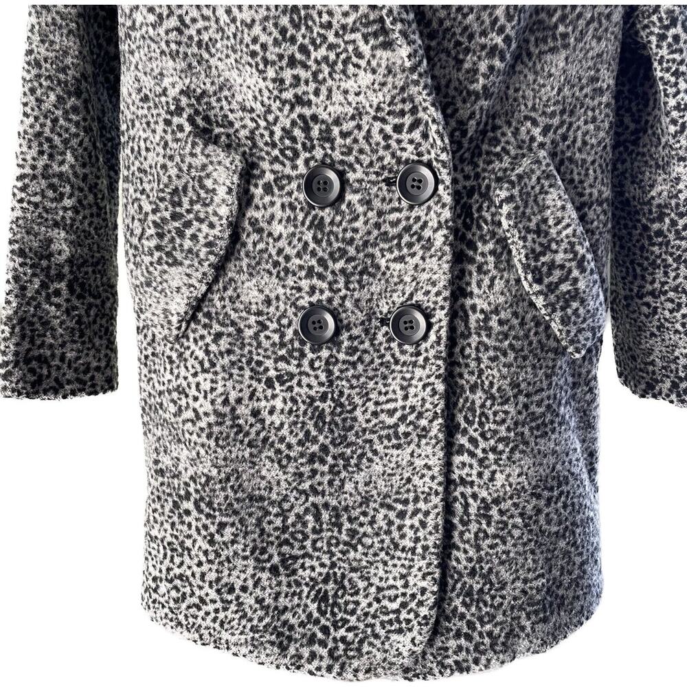 ASTR Black Gray Leopard Print Blazer Jacket Breasted Sz XS - Picture 5 of 9
